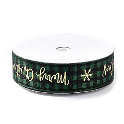 20 Yards Merry Christmas Printed Polyester Grosgrain Ribbons&nbsp;OCOR-K005-02A