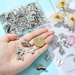 100Pcs 10 Styles Tibetan Style Alloy Pendants&nbsp;TIBEP-CJ0002-62