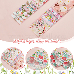 Flower Pattern Cotton Fabrics&nbsp;DIY-WH0622-141A