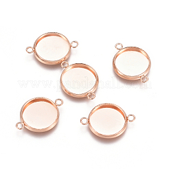 201 Stainless Steel Cabochon Connector Settings&nbsp;LS-STAS-E484-45H-RG