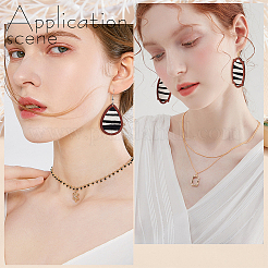 DIY Zebra Print Pattern Earring Making Kit&nbsp;DIY-OC0009-84