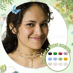 600Pcs 12 Colors Imitation Jade Glass Seed Beads&nbsp;SEED-ME0001-05