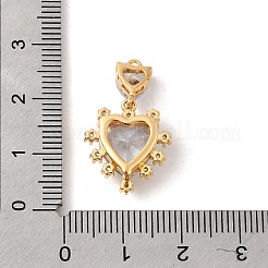 Brass Glass Charms&nbsp;KK-P340-02G-03