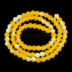 Imitate Austrian Crystal Bicone Frosted Glass Beads Strands&nbsp;EGLA-A039-T6mm-MB22