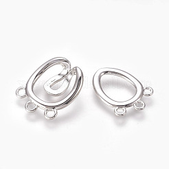 Brass Hook Clasps&nbsp;KK-P164-22P