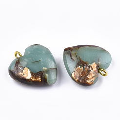 Assembled Bronzite and Aqua Terra Jasper Pendants&nbsp;G-T111-04B
