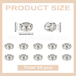 20Pcs Tibetan Style Alloy European Beads&nbsp;FIND-LP0002-05