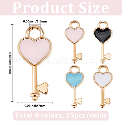 100Pcs 4 Colors Alloy Pendants&nbsp;ENAM-SC0007-88