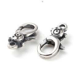 925 Thailand Sterling Silver Lobster Claw Clasp Rhinestone Settings&nbsp;STER-D003-05B-AS