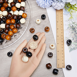200Pcs 4 Colors Natural Wood Beads&nbsp;WOOD-GF0002-03