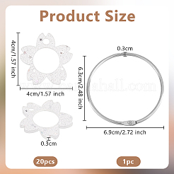 20Pcs Acrylic Floss Bobbin&nbsp;TOOL-OC0001-92D