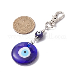 Handmade Evil Eye Lampwork Pendant Decorations&nbsp;HJEW-JM01718-01