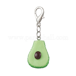 6Pcs Fruits Resin Pendant Decoration&nbsp;HJEW-JM03814
