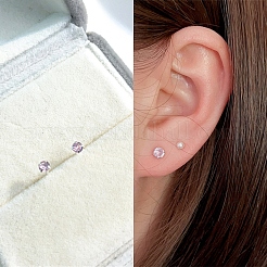 Cubic Zirconia Diamond Stud Earrings&nbsp;STER-M105-01A-S