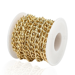 Aluminium Twisted Curb Chains&nbsp;CHA-YW0001-01G