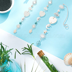 4Pcs Synthetic Turquoise Starfish Turtle Beads Hanging Suncatchers&nbsp;HJEW-CN0001-39