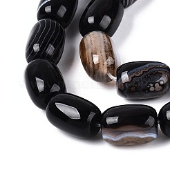 Dyed Natural Banded Agate Beads Strands&nbsp;G-T144-44A