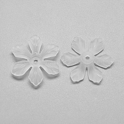 6-Petal Transparent Acrylic Bead Caps&nbsp;FACR-S020-SB518
