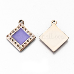 UV Plating Acrylic Pendant Rhinestone Settings&nbsp;OACR-R252-05-04LG