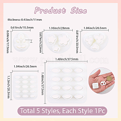 5Pcs 5 Styles Plastic Clay Pressed Molds&nbsp;DIY-SC0031-03