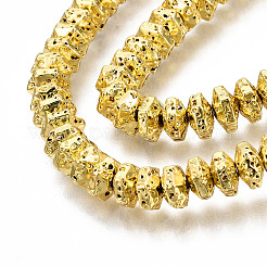Electroplated Natural Lava Rock Beads Strands&nbsp;G-T114-66G