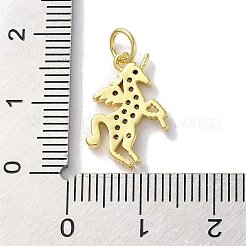 Rack Plating Brass Micro Pave Cubic Zirconia Pendants&nbsp;KK-Z039-24G