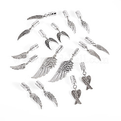 16Pcs 8 Style Alloy Cord End&nbsp;PALLOY-PJ00001