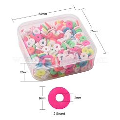 Handmade Luminous Polymer Clay Beads&nbsp;CLAY-YW0001-52