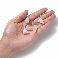 Cone/Spike/Pendulum Natural Rose Quartz Stone Pendants&nbsp;G-R278-82