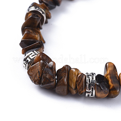 Natural Tiger Eye Chip Bracelets&nbsp;BJEW-JB04489-01