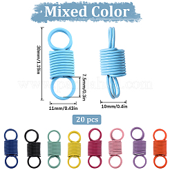 20Pcs Baking Paint Alloy Spring Connector Charms&nbsp;FIND-SC0008-33