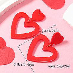 Valentine's Day Acrylic Dangle Stud Earrings&nbsp;LS-SV9698-3