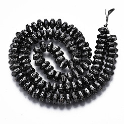 Electroplated Natural Lava Rock Beads Strands&nbsp;G-T114-66