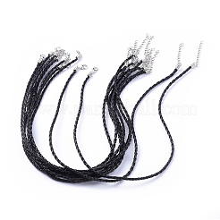 Trendy Braided Imitation Leather Necklace Making&nbsp;X-NJEW-S105-017