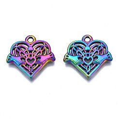 Rack Plating Rainbow Color Alloy Pendants&nbsp;PALLOY-S180-319