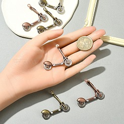 6Pcs 2 Colors Tibetan Style Alloy Pendants&nbsp;FIND-FS0002-58