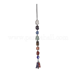 7 Chakra Nuggets Natural Gemstone Pocket Pendant Decorations&nbsp;HJEW-JM01049-01