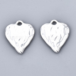 Rack Plating Hammered Alloy Pendants&nbsp;PALLOY-T077-98S-RS