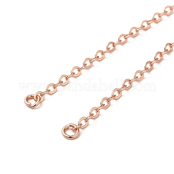 Rack Plating Brass Cable Chain Link Bracelet Making&nbsp;KK-TAC0016-05RG