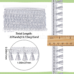 15 Yards Filigree Polyester Lace Fringe Trim&nbsp;OCOR-WH0089-13B