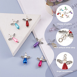 80Pcs 2 Style Imitation Pearl Acrylic Pendants&nbsp;OACR-CD0001-07