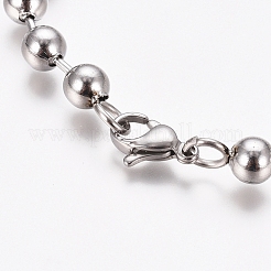 Tarnish Resistant 304 Stainless Steel Ball Chain Bracelets&nbsp;BJEW-G628-09P