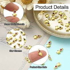 30Pcs Brass Micro Pave Cubic Zirconia Pendants&nbsp;ZIRC-CJ0001-17