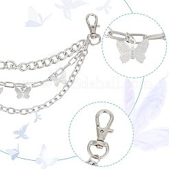 Alloy Shoe 3-Strand Curb Chain&nbsp;AJEW-WH0258-700