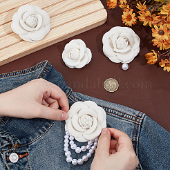 4Pcs 4 Styles Felt & Alloy Lapel Pins for Clothes&nbsp;JEWB-PH0001-64