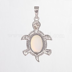 Natural Tortoise Gemstone Pendants&nbsp;G-D648-07-RS