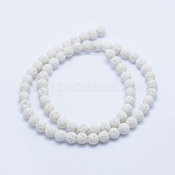 Natural Lava Rock Beads Strands&nbsp;G-P344-01-8mm