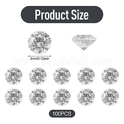 100Pcs Diamond Shape Grade AAA Cubic Zirconia Cabochons&nbsp;ZIRC-TADJ0001-01A