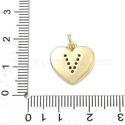 Brass Micro Pave Clear Cubic Zirconia Pendants&nbsp;KK-D229-01G-22