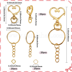 DIY Keychain Findings Kits&nbsp;DIY-SP0006-96G